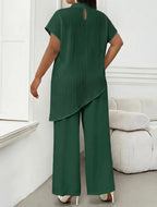 Blusa Talle Grande Elegante Corte Asimetrico