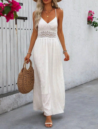 Vestido Gasa Tejido Playero Verano Salida De Playa Solera