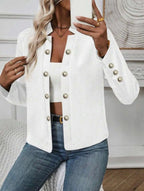 Chaqueta Casual Blazer Moda Napoleón Botones Dorados Kikinas