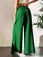 Pantalón Palazzo Elegante Gasa Oxford Plus Size Kikinas