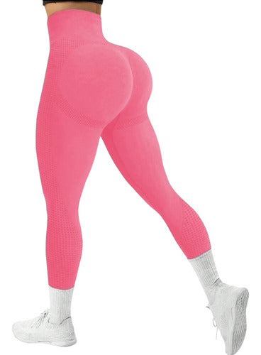 Calza Lisa Plus Size Con Frunce Y Levanta Cola Xl