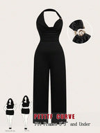 Mono Enterizo Enterito Oxford Fiesta Elegante Halter Kikinas