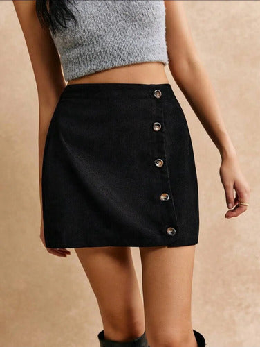 Pollera Corta  Minifalda  De Pana  Damas Kikinas