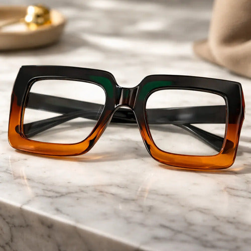 Armazón De Lentes Cuadrado Genérico Chocolate Kikinas Chocolate